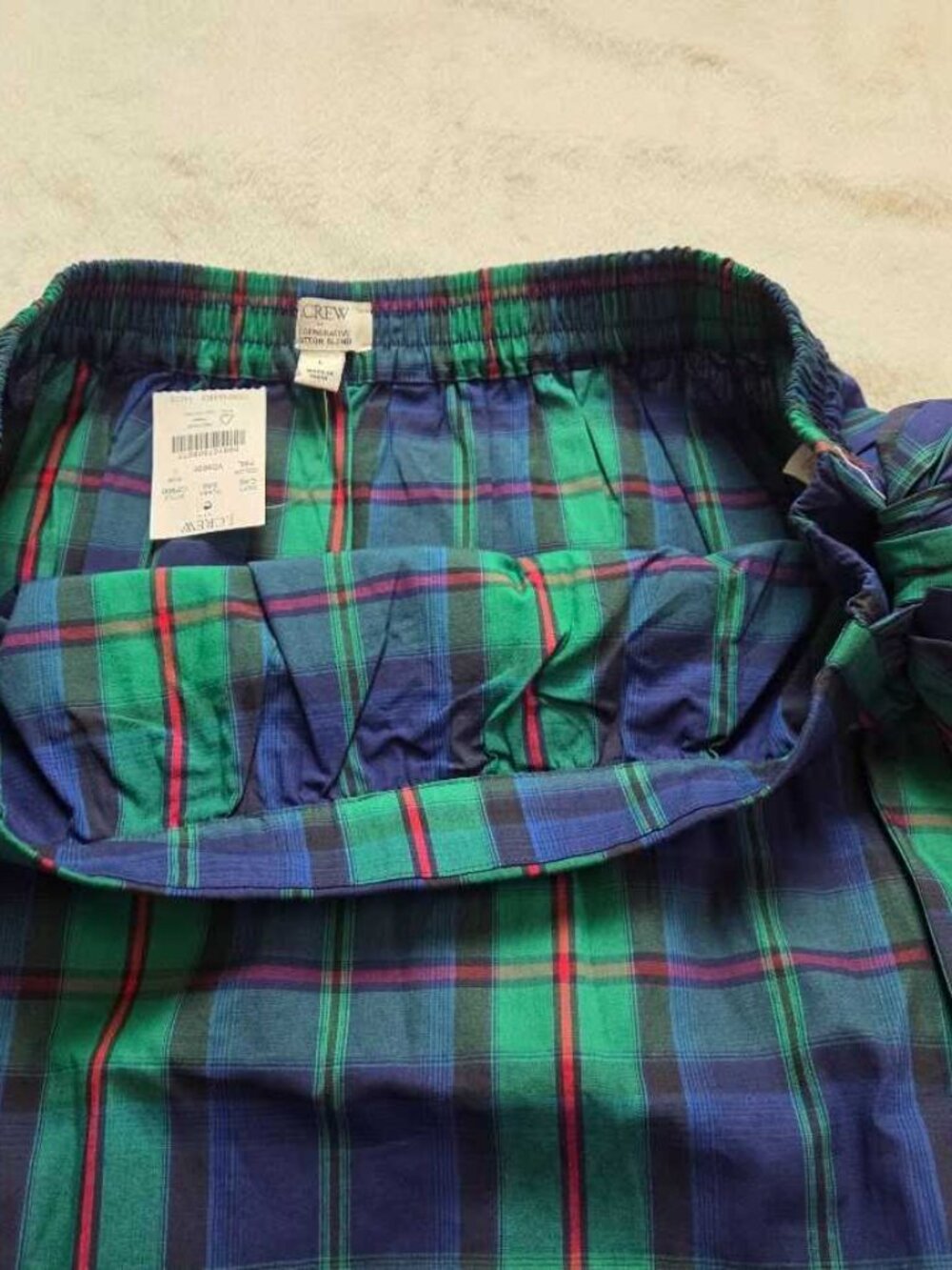 New L J.Crew Factory poplin midi wrap skirt in Fairmont Blue winter plaid - Picture 5 of 11